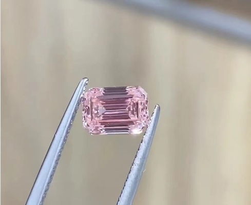 Sentetik Zümrüt Kesim Laboratuvarda Yetiştirilen Pembe Elmas Takı Fantezi Hafif Sınıf