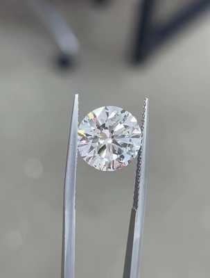 10 Mohs Renksiz Yuvarlak Parlak Kesim CVD Laboratuvar Büyütülmüş Elmaslar 2.5ct-3ct