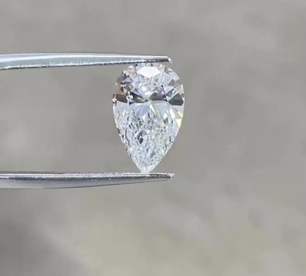 Pear Brilliant Cut 2-3ct Laboratuvarda yetiştirilen CVD Elmas IGI Sertifikalı Mücevher Dekorasyonu